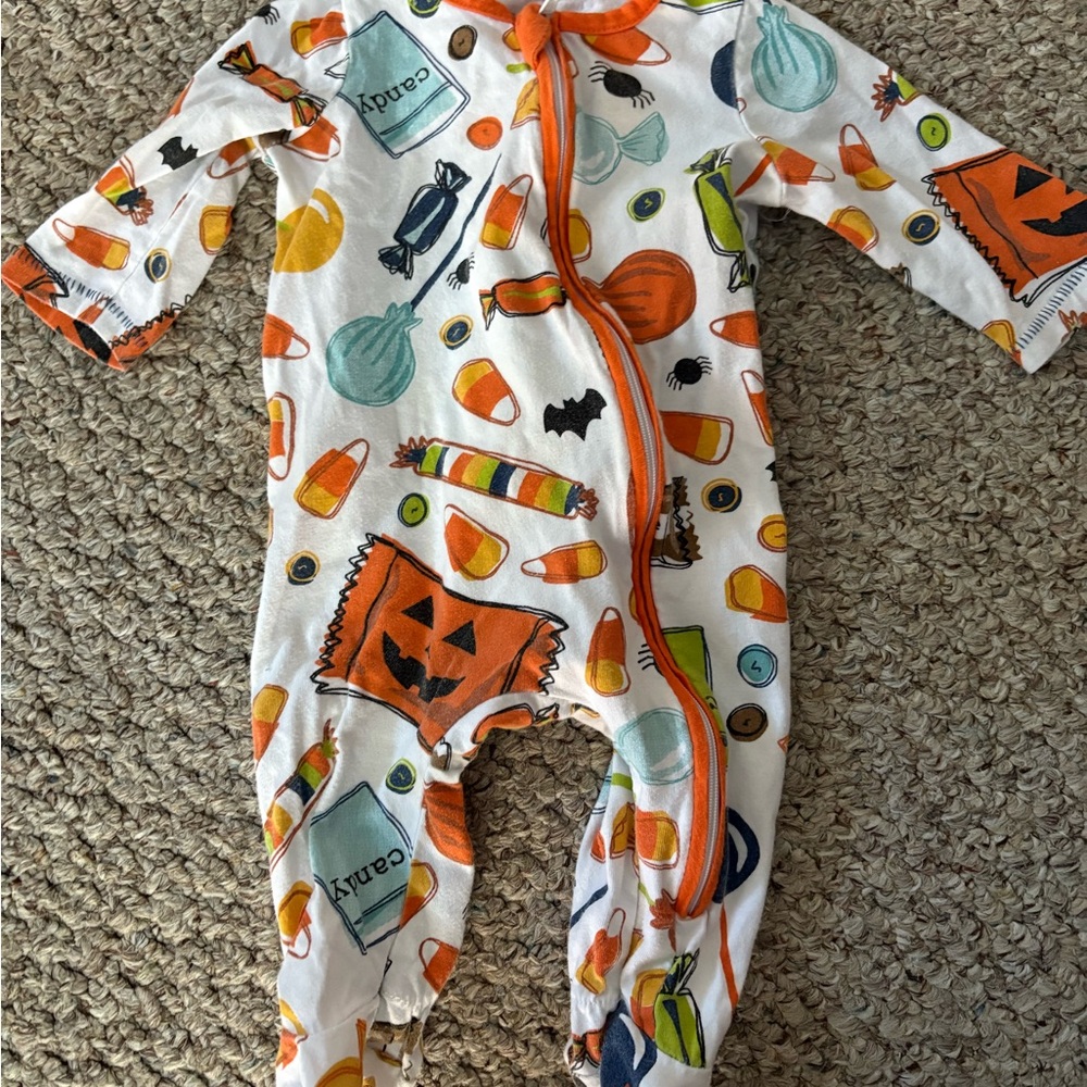 Mud Pie Festive Candy Print Kids Footie